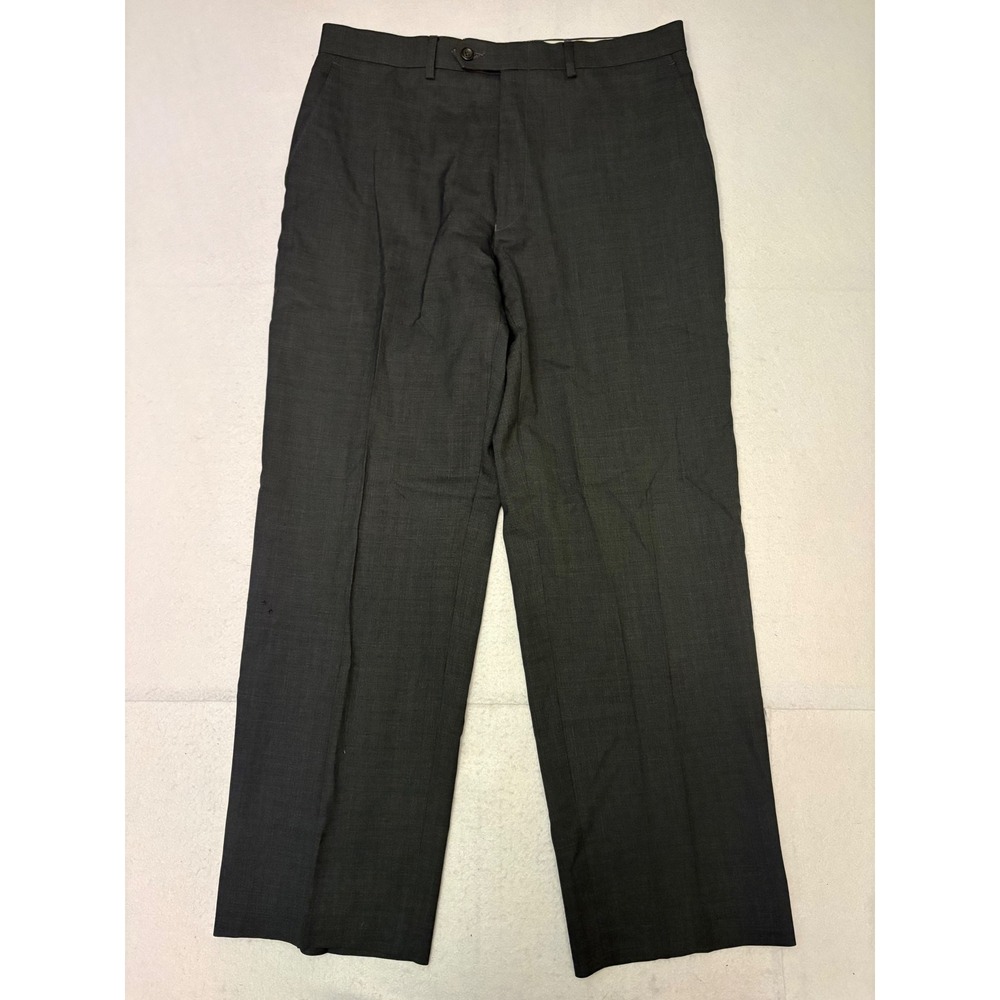 Lauren Ralph Lauren Mens 34x29 Charcoal Gray 100% Wool Dress Pants Straight Leg